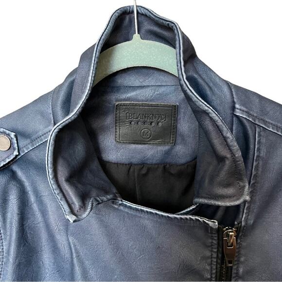 BLANKNYC Moto Faux Leather Distressed Jacket Size M - Picture 3 of 5